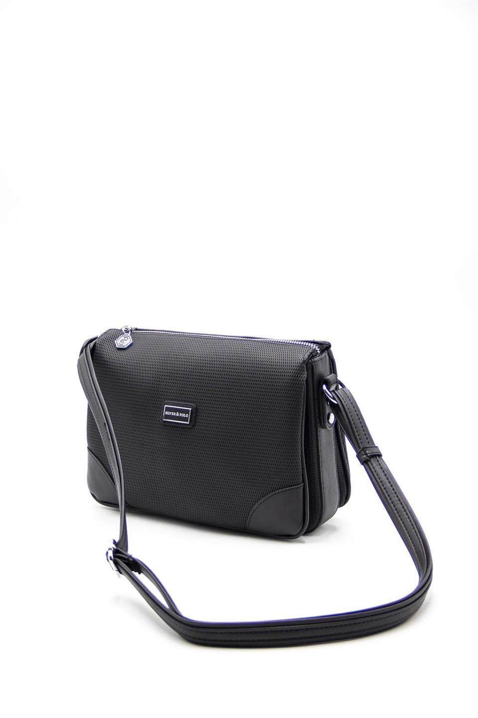 Kadın Çapraz Çanta Siyah - Siyah SP784 Silver & Polo