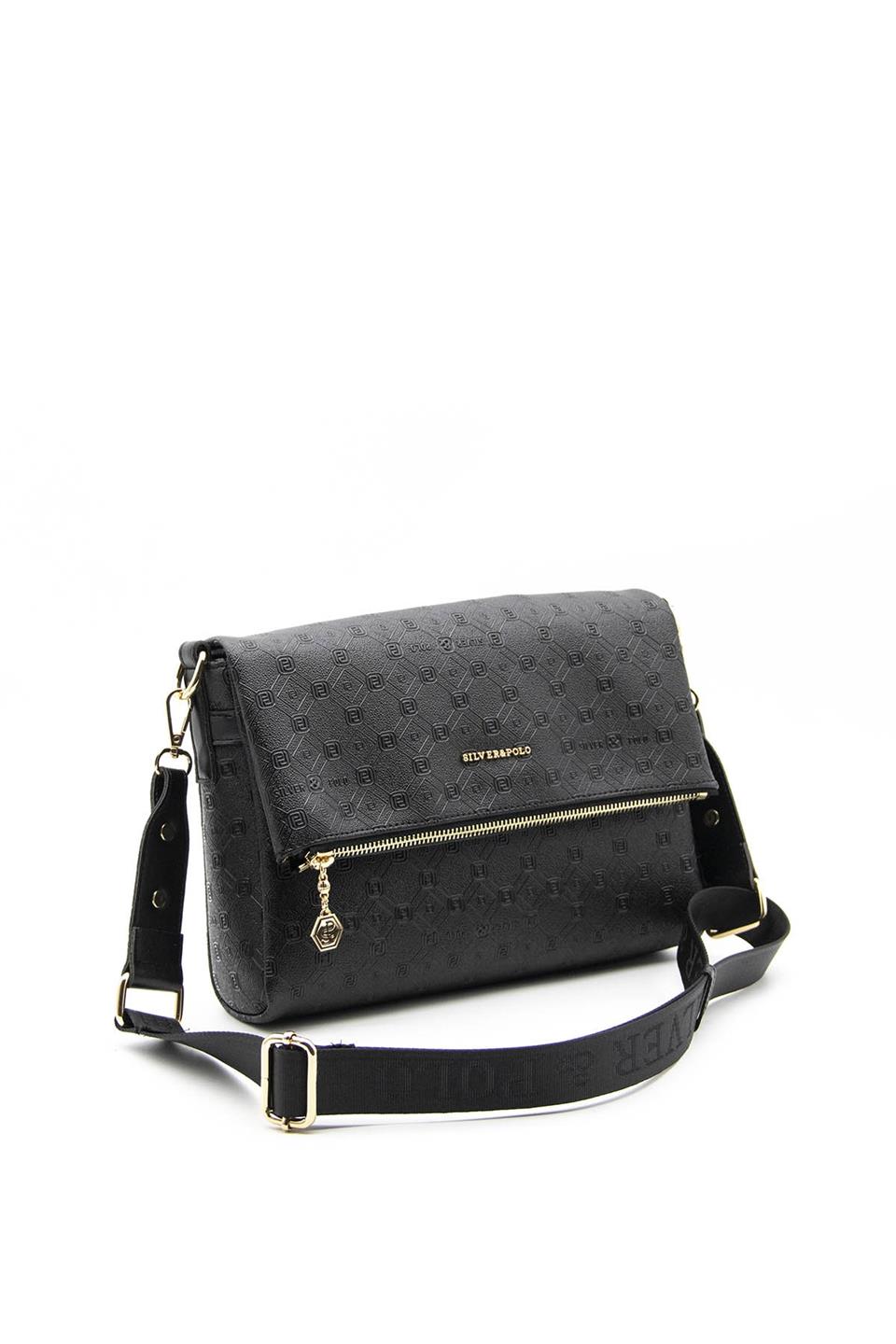 Kadın Çapraz Çanta Siyah - Siyah SP963 Silver & Polo