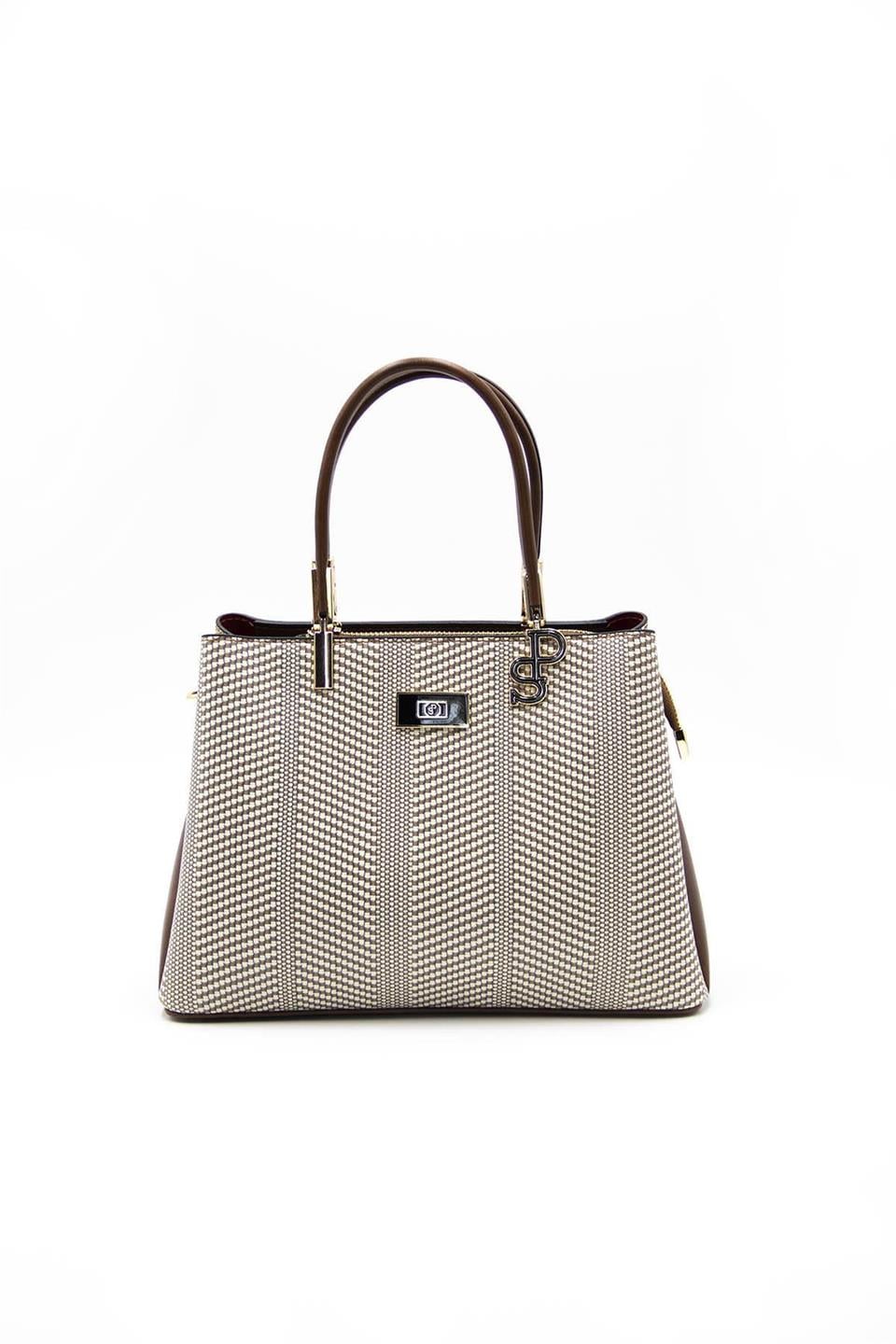 Kadın El Çantası Bej - Taba SP1098 Silver & Polo