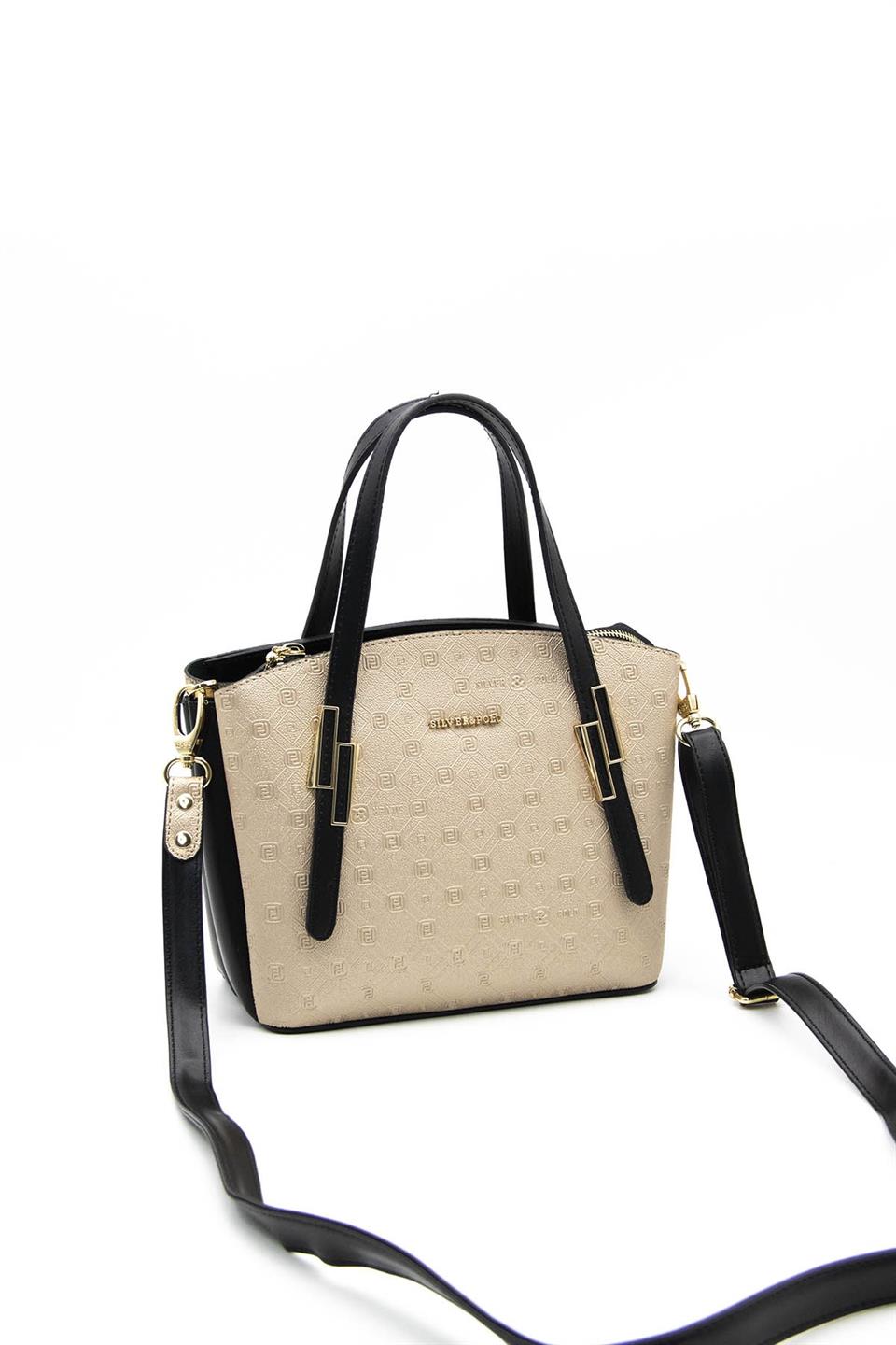 Kadın El Çantası Nut - Siyah SP1021 Silver & Polo