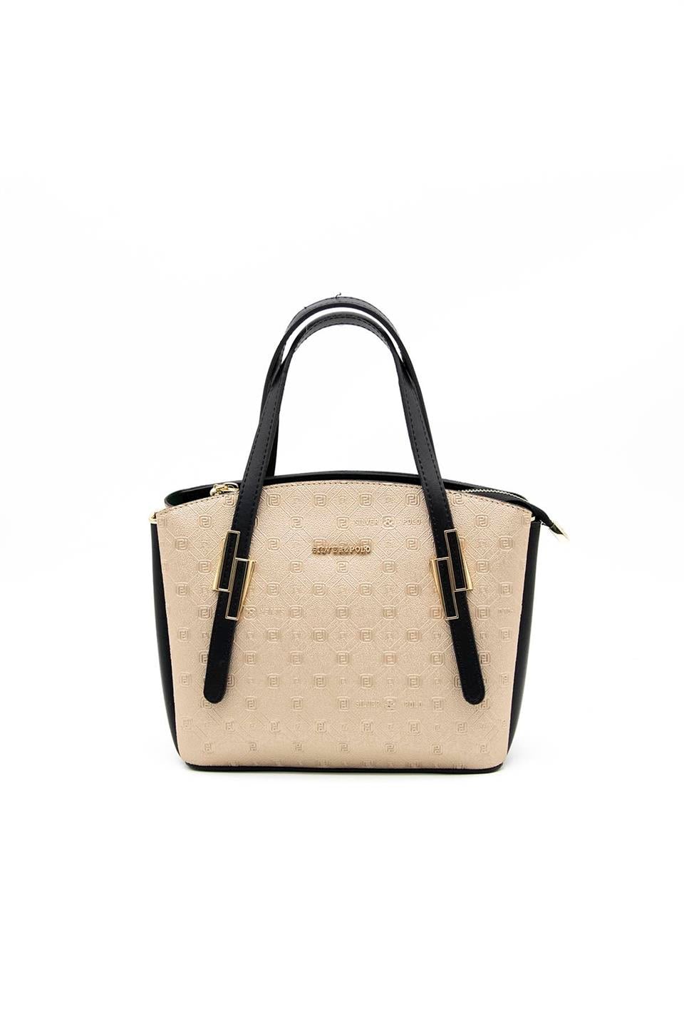 Kadın El Çantası Nut - Siyah SP1021 Silver & Polo