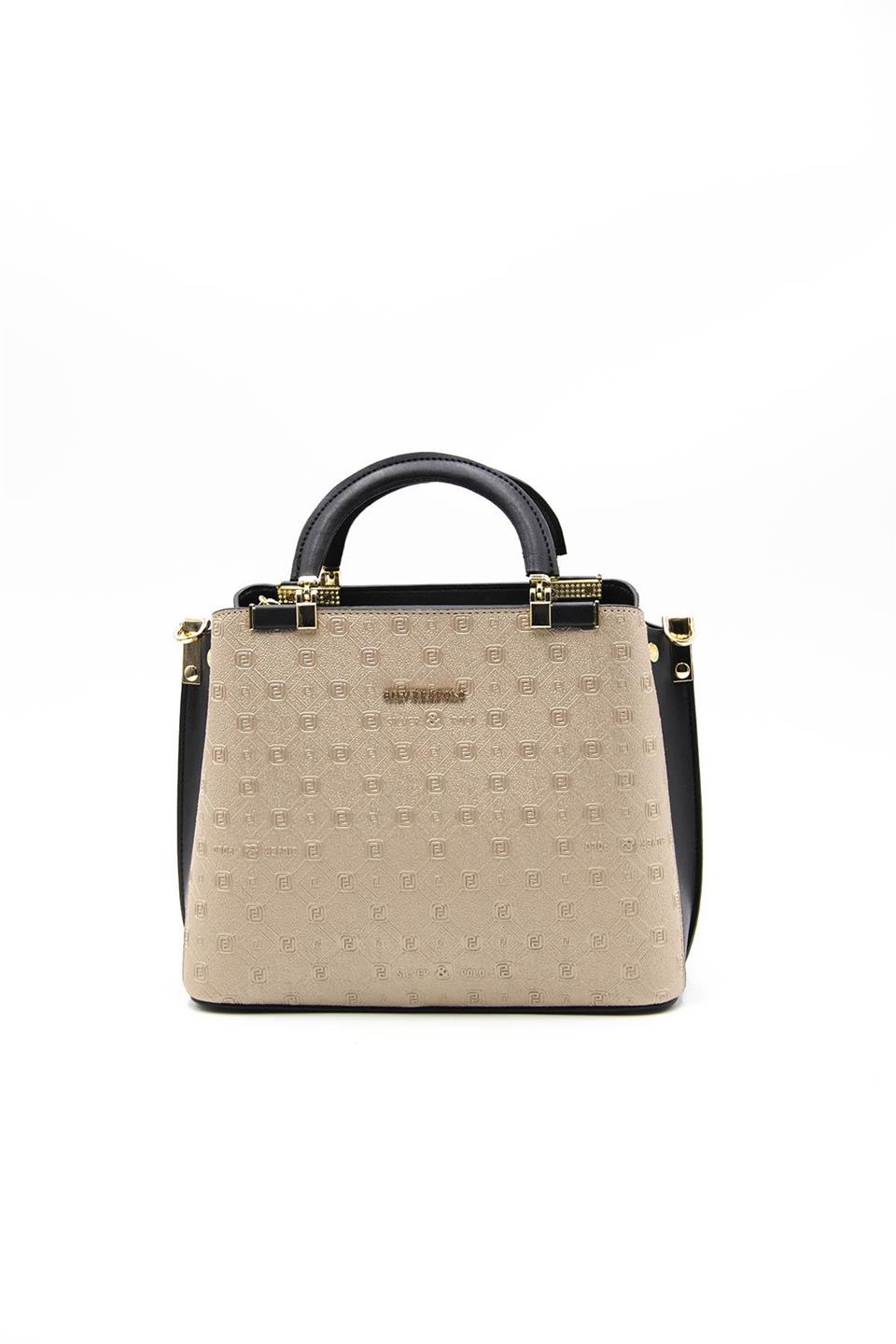Kadın El Çantası Nut - Siyah SP1069 Silver & Polo