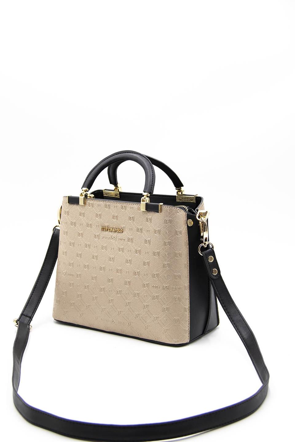 Kadın El Çantası Nut - Siyah SP1069 Silver & Polo