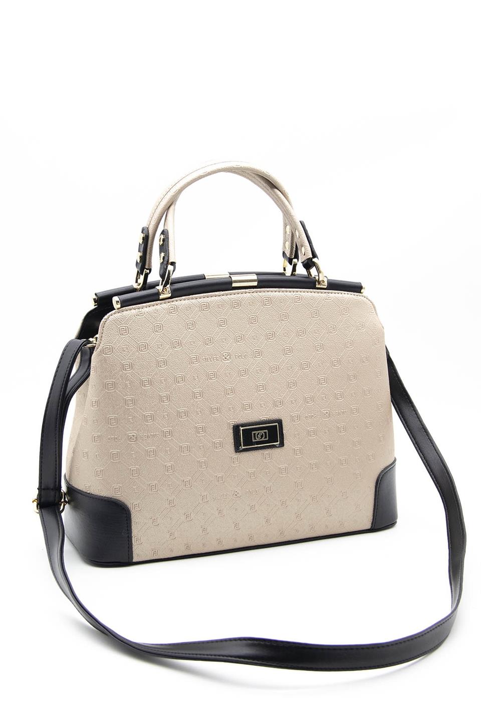 Kadın El Çantası Nut - Siyah SP706 Silver & Polo