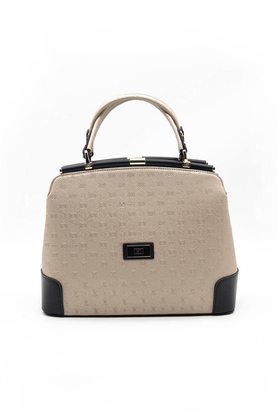 Kadın El Çantası Nut - Siyah SP706 Silver & Polo