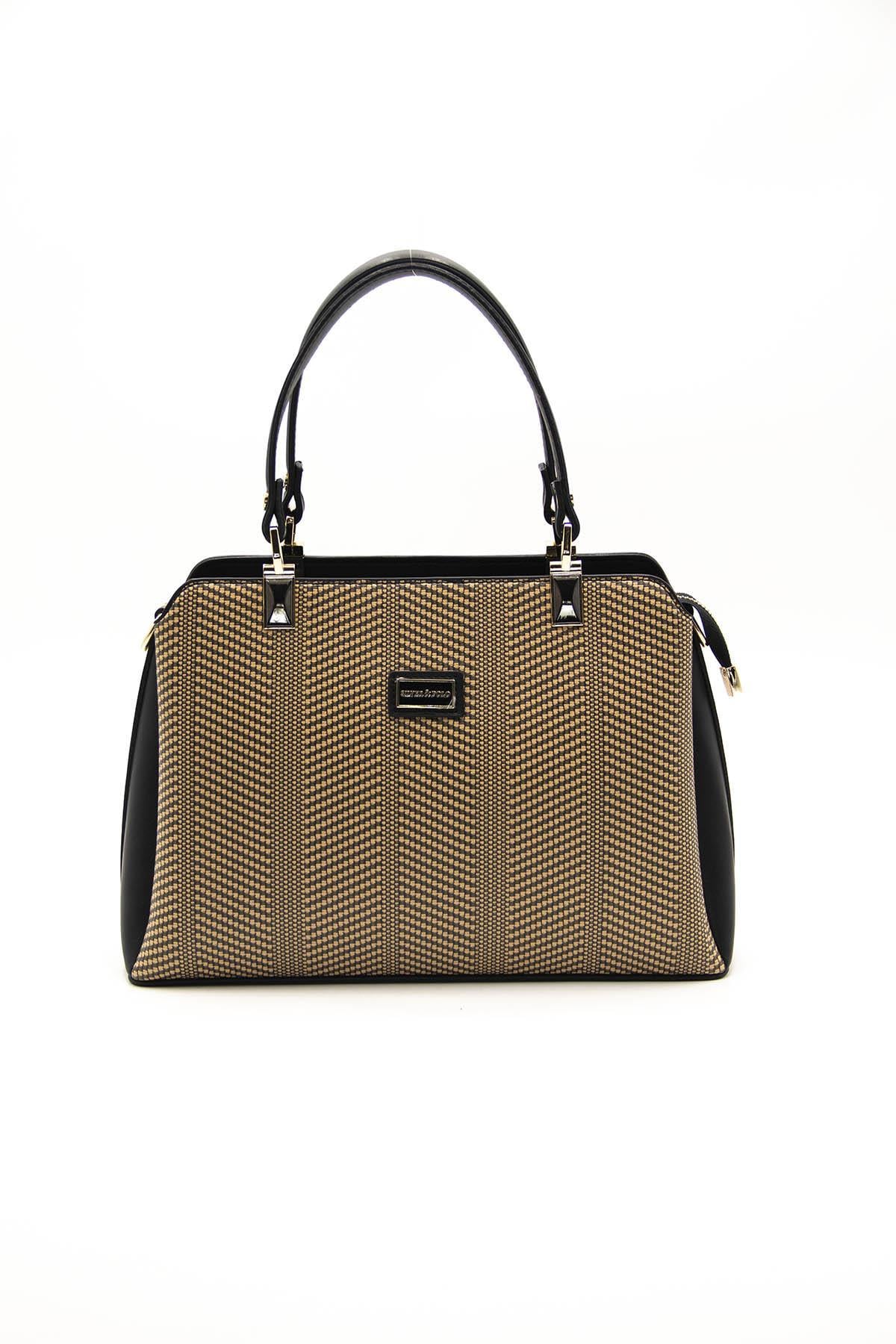 Kadın El Çantası Nut - Siyah SP972 Silver & Polo