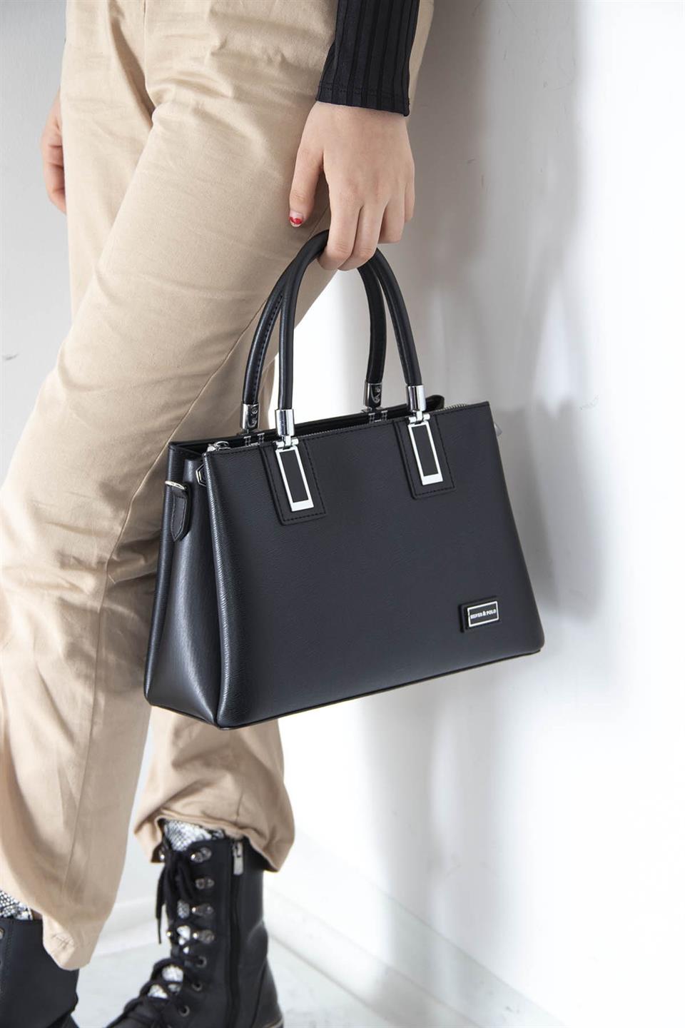 Kadın El Çantası Siyah - Siyah SP1000 Silver & Polo