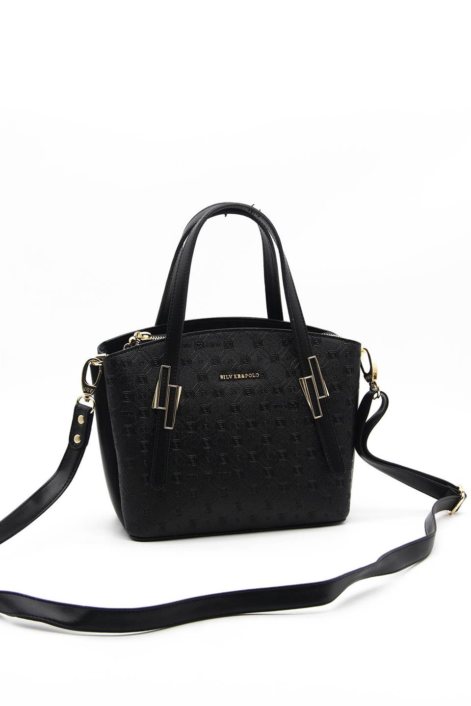 Kadın El Çantası Siyah - Siyah SP1021 Silver & Polo