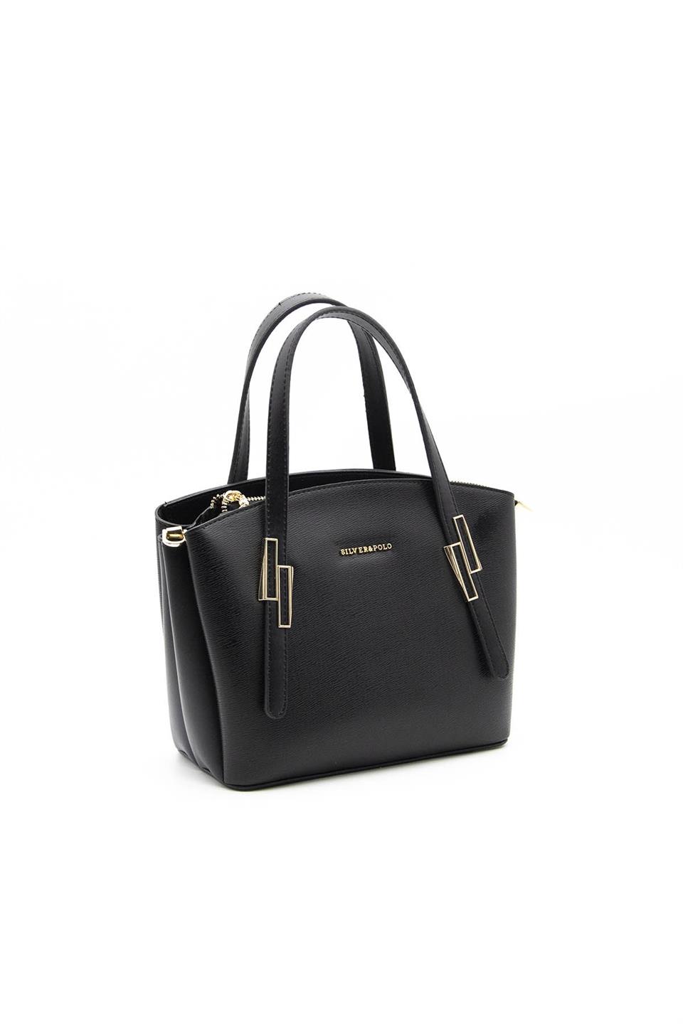 Kadın El Çantası Siyah - Siyah SP1021 Silver & Polo