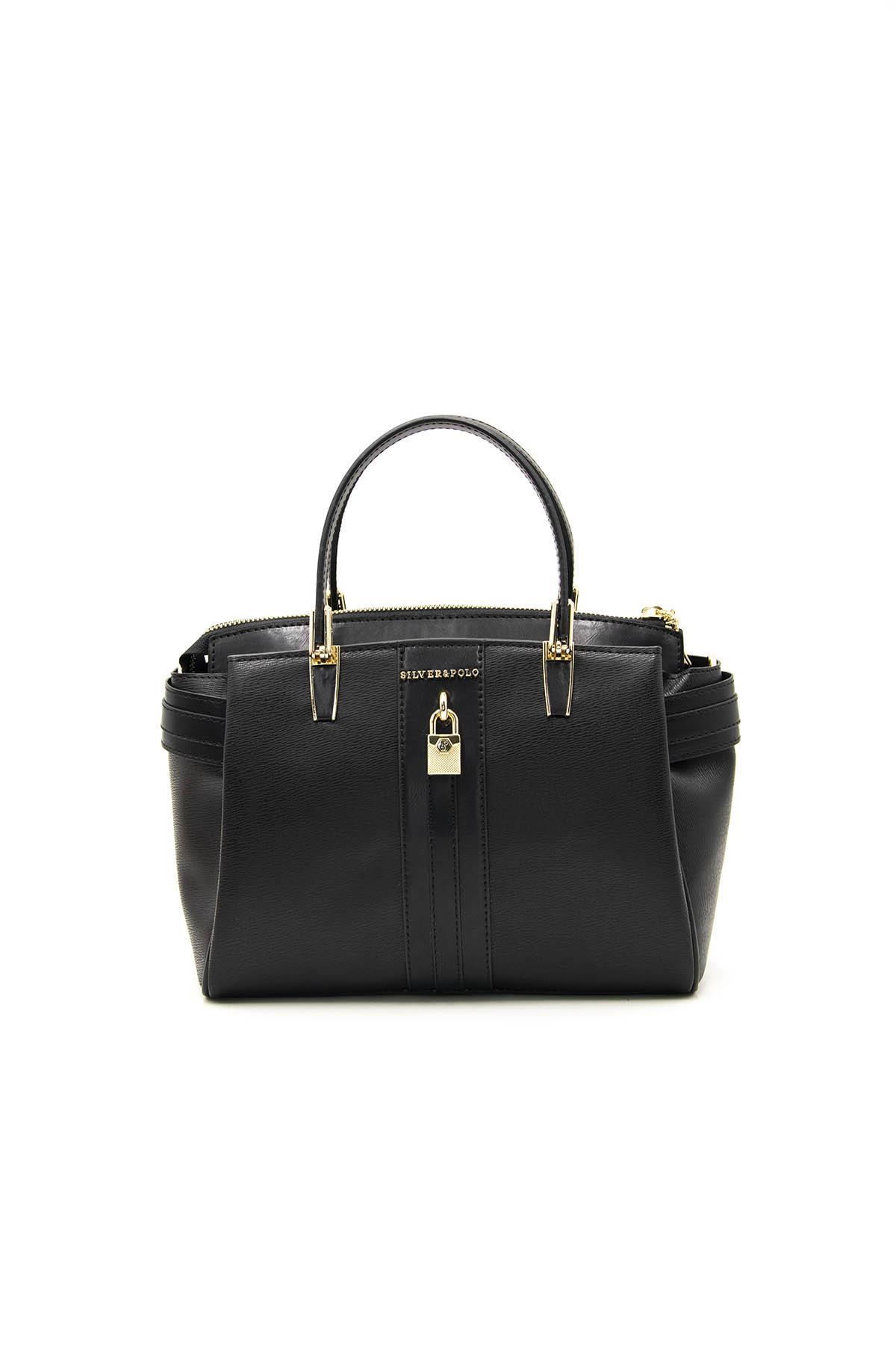 Kadın El Çantası Siyah - Siyah SP1103 Silver & Polo