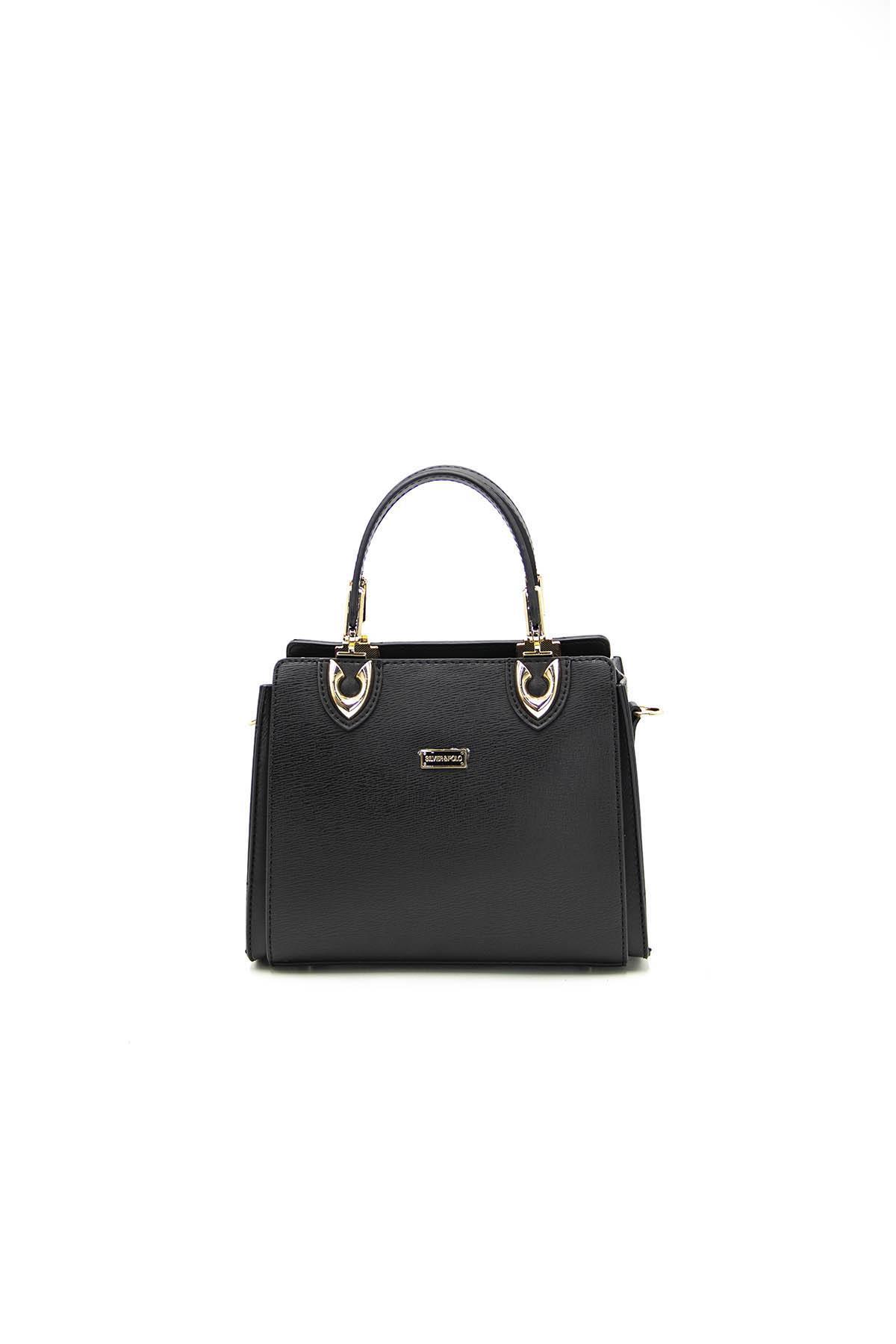 Kadın El Çantası Siyah - Siyah SP1133 Silver & Polo