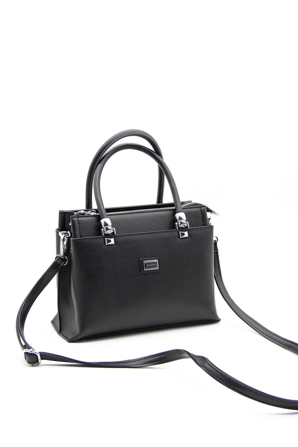 Kadın El Çantası Siyah - Siyah SP826 Silver & Polo
