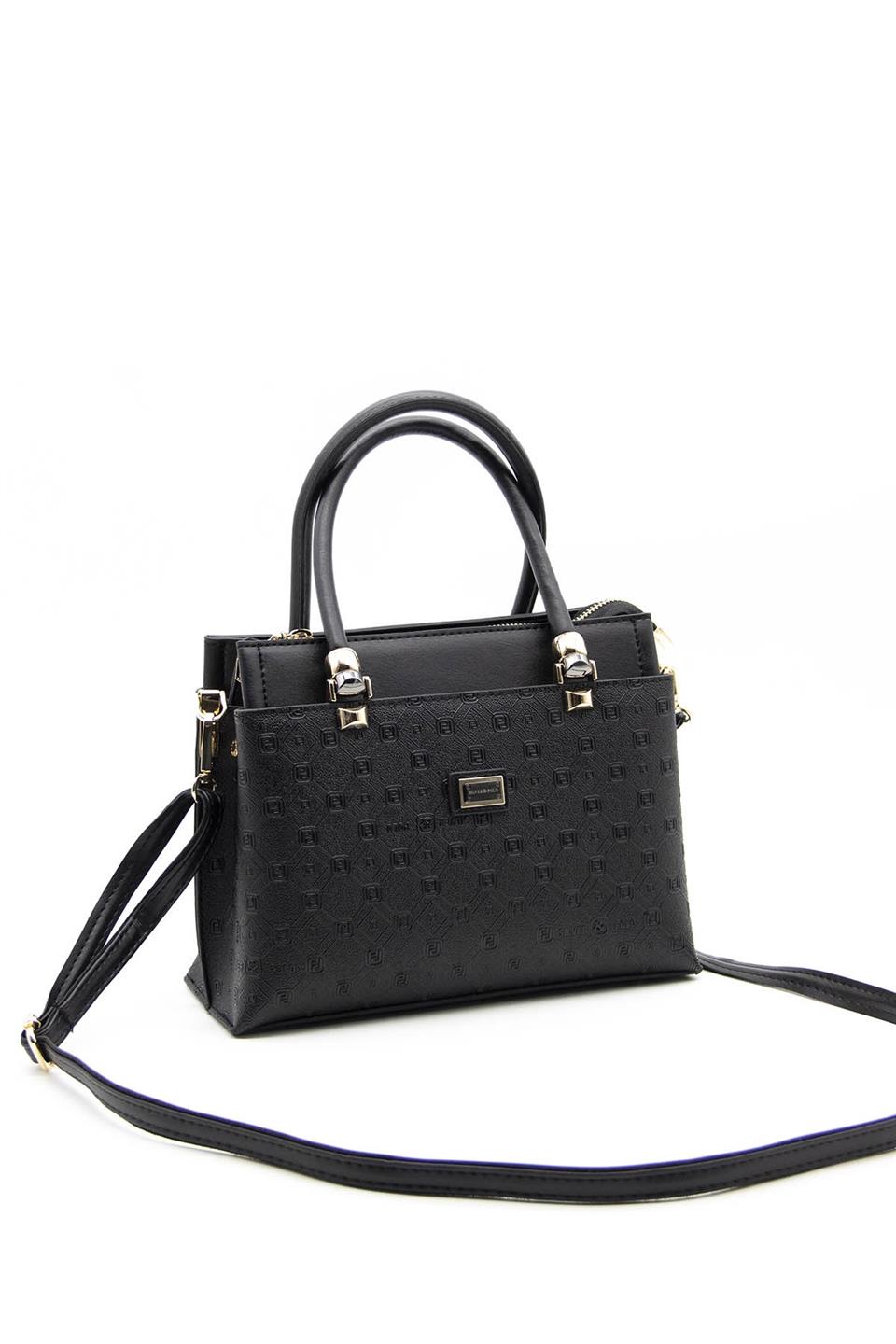 Kadın El Çantası Siyah - Siyah SP826 Silver & Polo