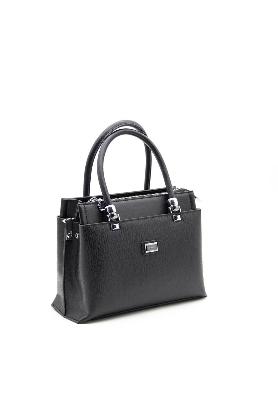 Kadın El Çantası Siyah - Siyah SP826 Silver & Polo