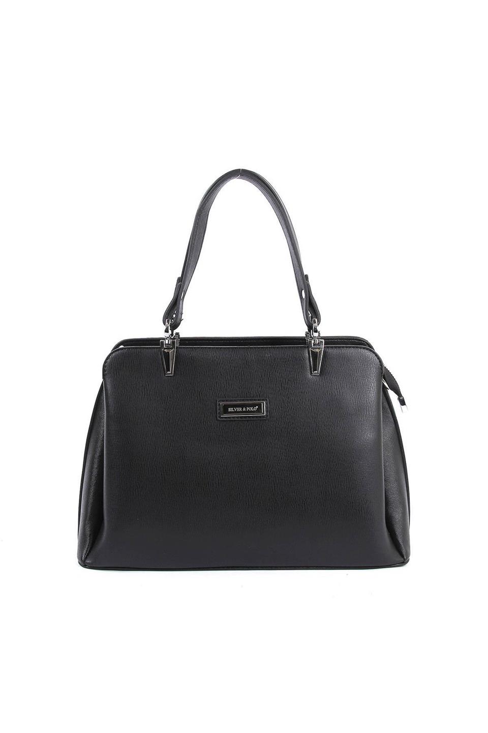 Kadın El Çantası Siyah - Siyah SP972 Silver & Polo