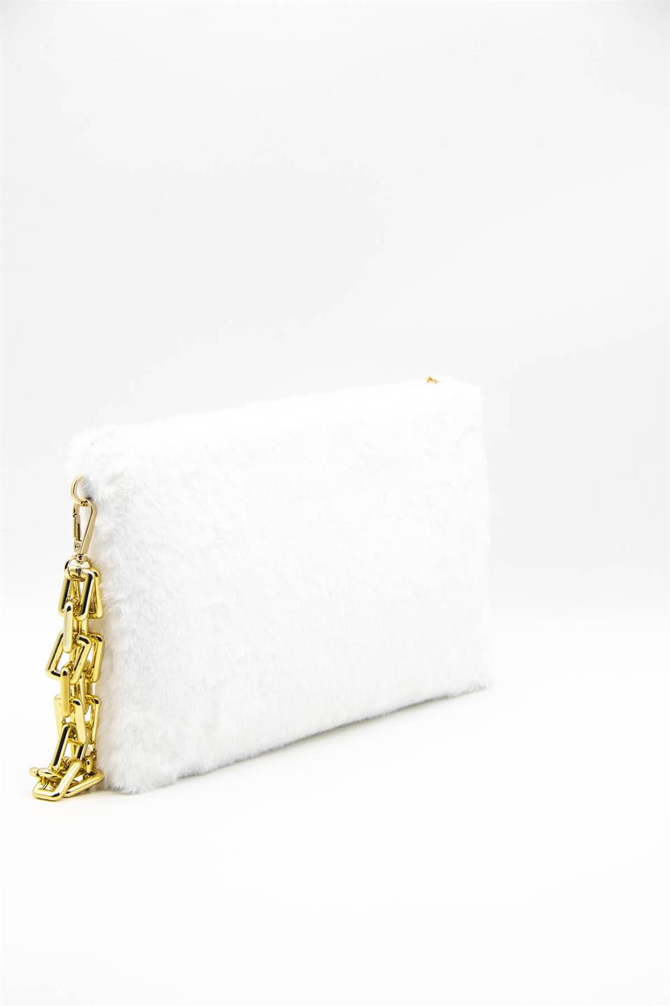 Kadın Portföy & Clutch Beyaz - Beyaz SP1034 Silver & Polo