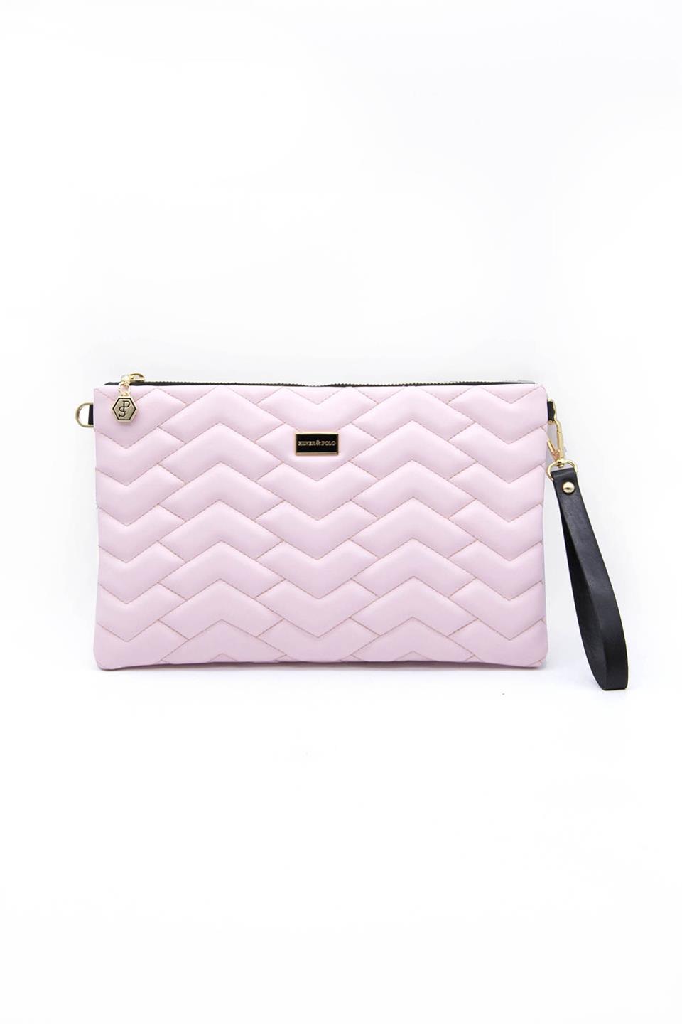 Kadın Portföy & Clutch Pudra - Pudra SP1034 Silver & Polo