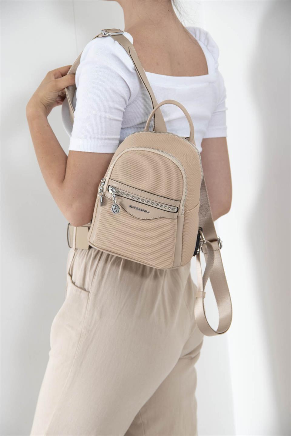 Kadın Sırt Çantası Nut - Nut SP983 Silver & Polo