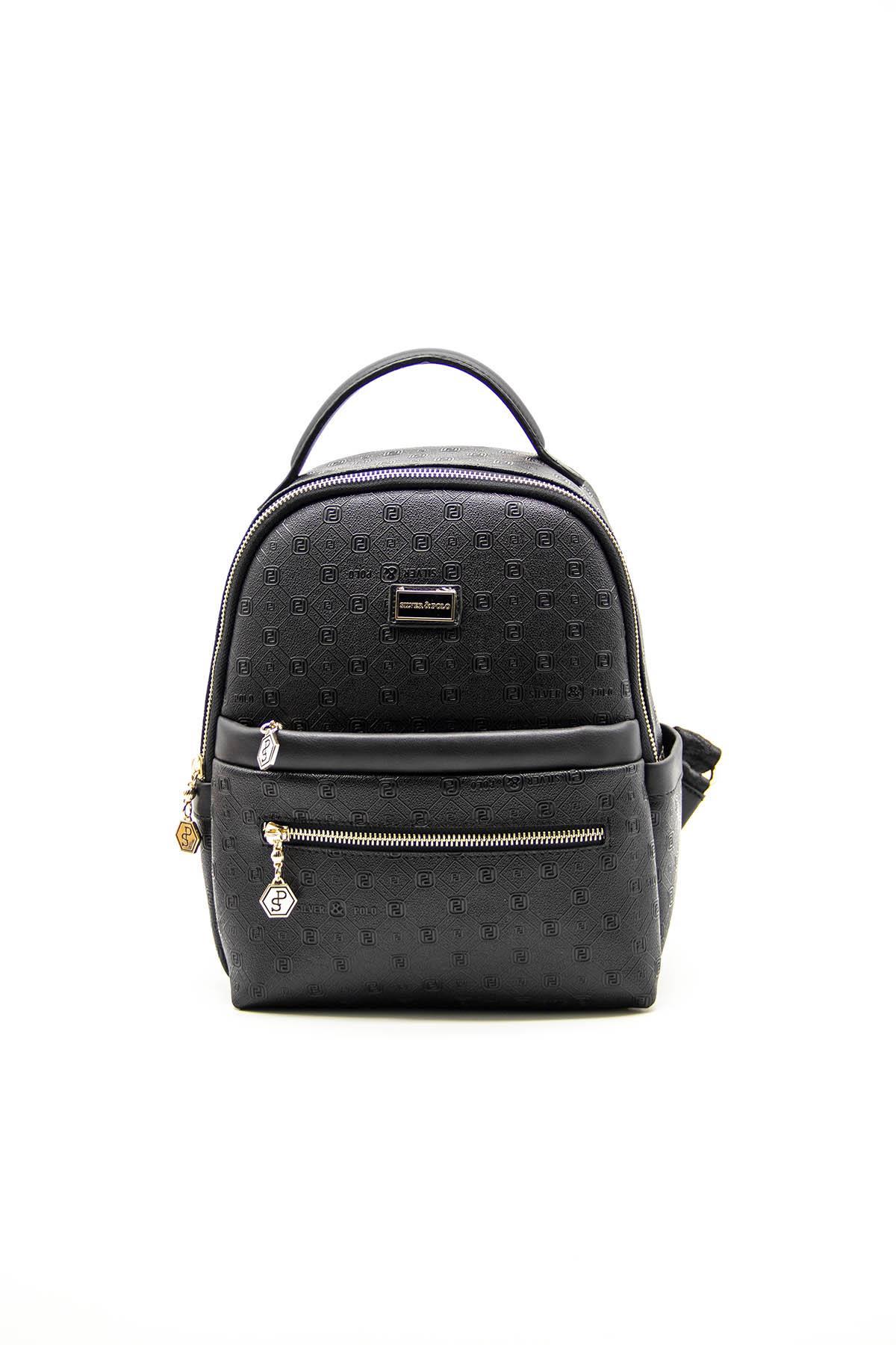 Kadın Sırt Çantası Siyah - Siyah SP1061 Silver & Polo