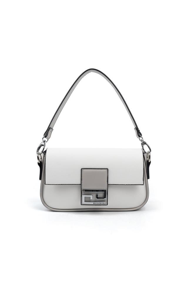 SP1179-M105Silver & PoloOmuz ÇantasıSilver & Polo SP1179 Kadın Omuz Çantası Beyaz-A.Gri