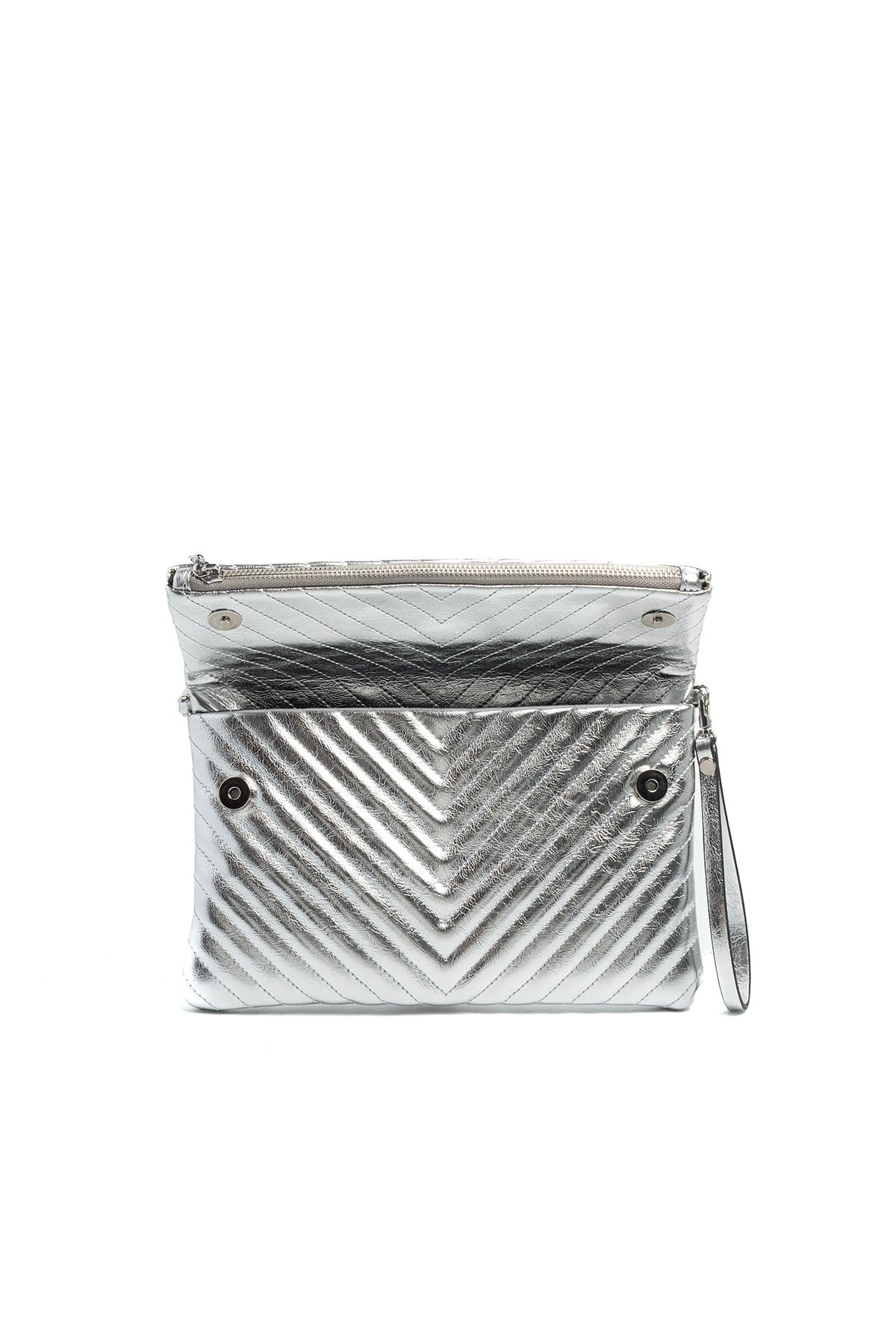 SP1134-M211Silver & PoloPortföy & ClutchSilver & Polo SP1134 Kadın Portföy & Clutch Gümüş
