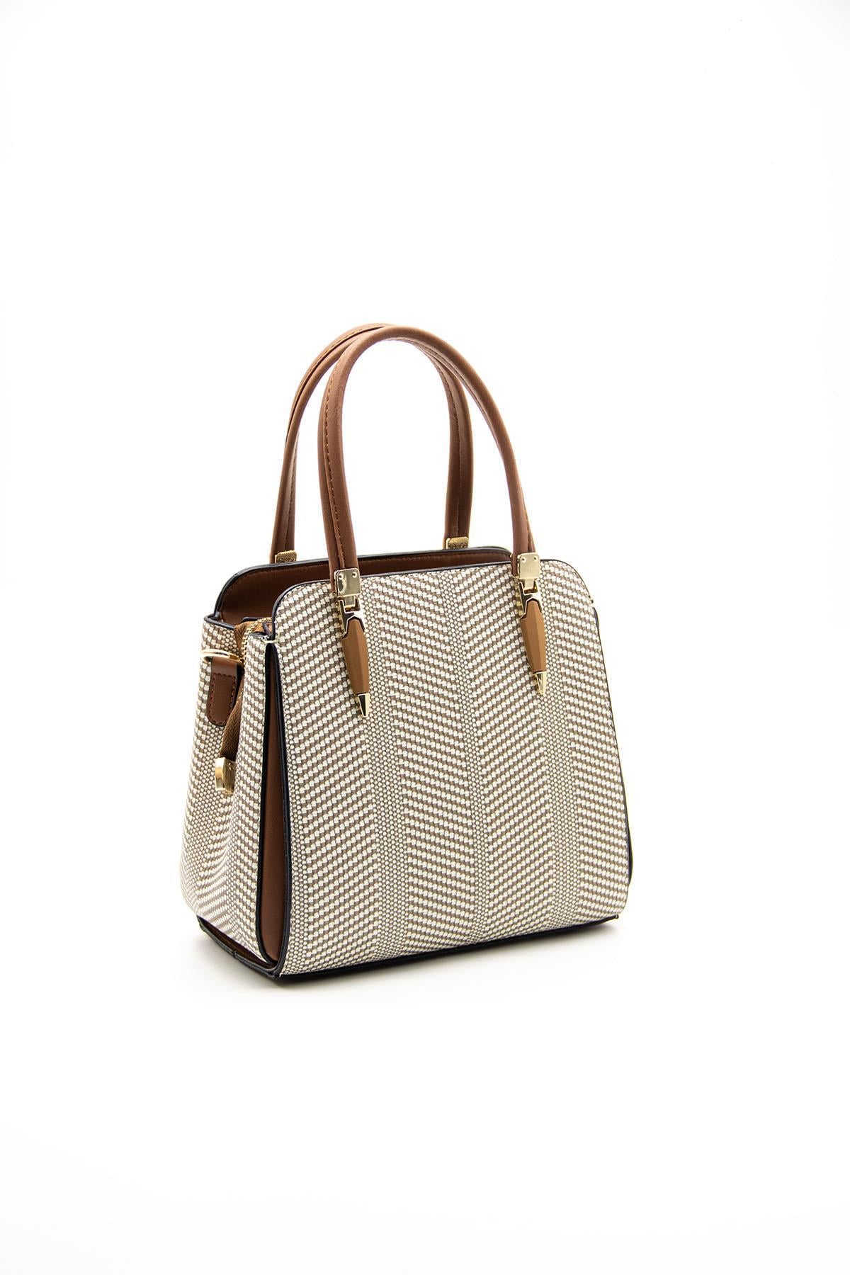 Silver & Polo Bej - Taba SP1136 Kadın El Çantası