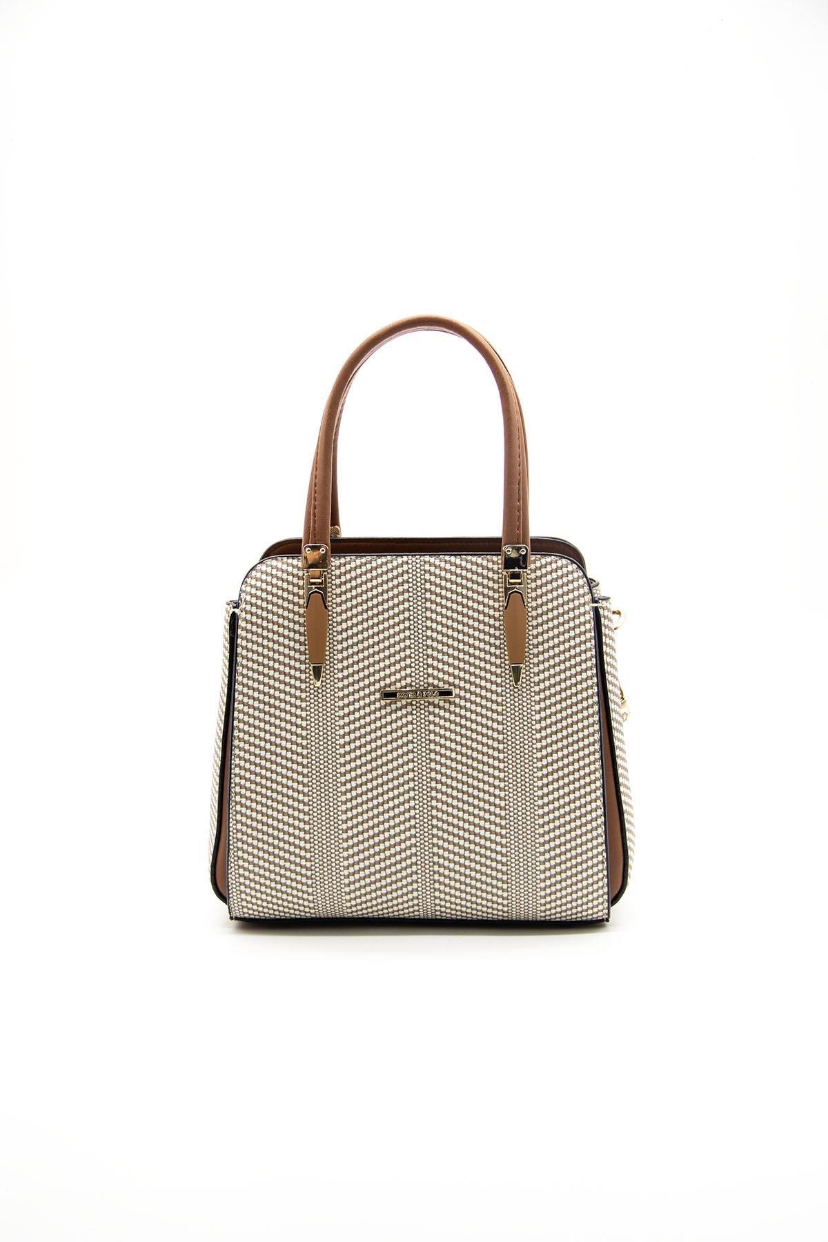 Silver & Polo Bej - Taba SP1136 Kadın El Çantası