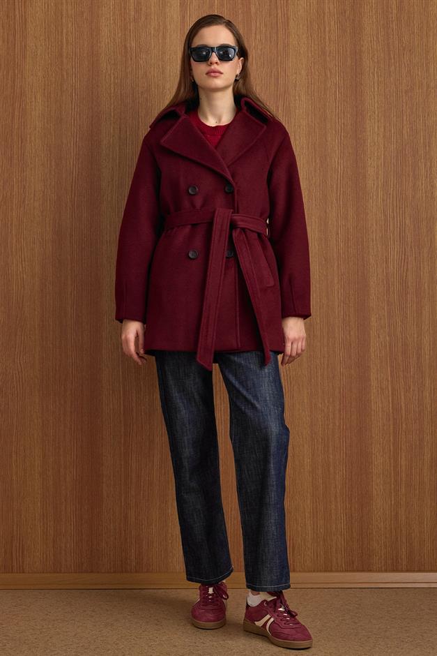 Apolet Detaylı Oversize Kısa Kaban MÜRDÜM 3149