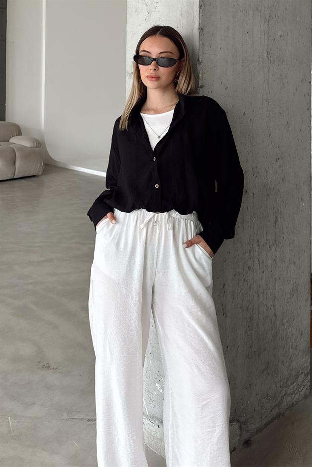 Chrush Short Shirt with Tank Top and Necklace Accessory BLACK 9353