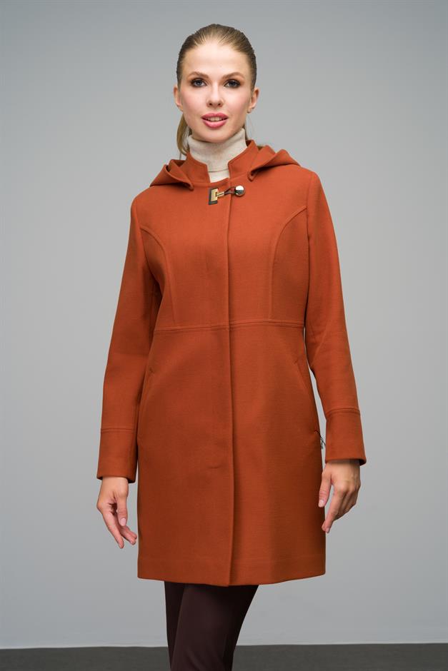 Detachable Hooded Coat with Metal Accessories TILE 3036