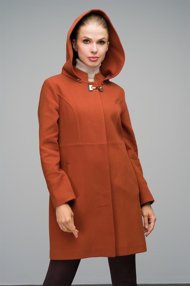 Detachable Hooded Coat with Metal Accessories TILE 3036