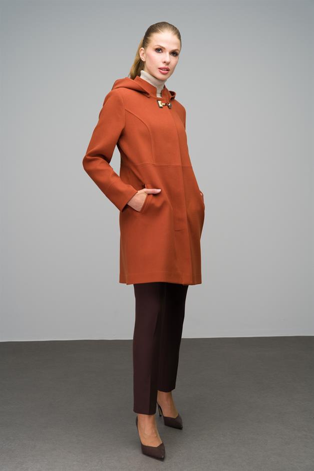 Detachable Hooded Coat with Metal Accessories TILE 3036