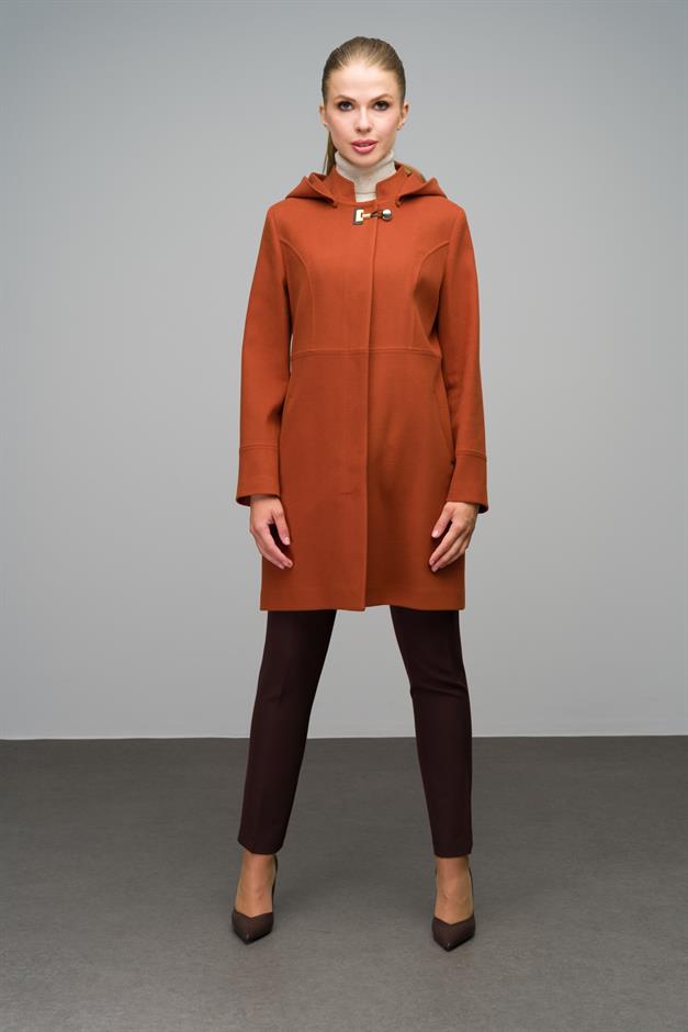 Detachable Hooded Coat with Metal Accessories TILE 3036