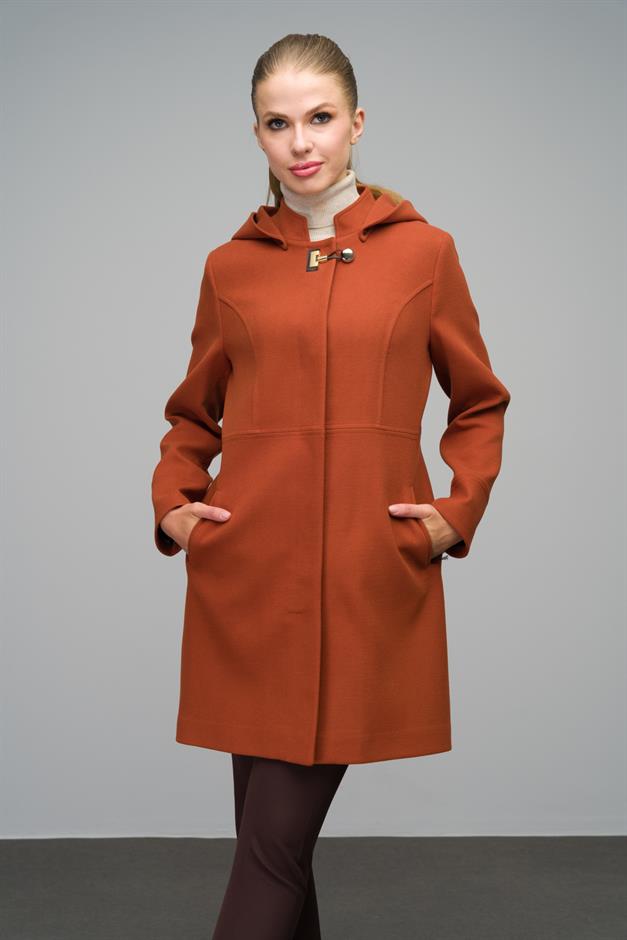 Detachable Hooded Coat with Metal Accessories TILE 3036