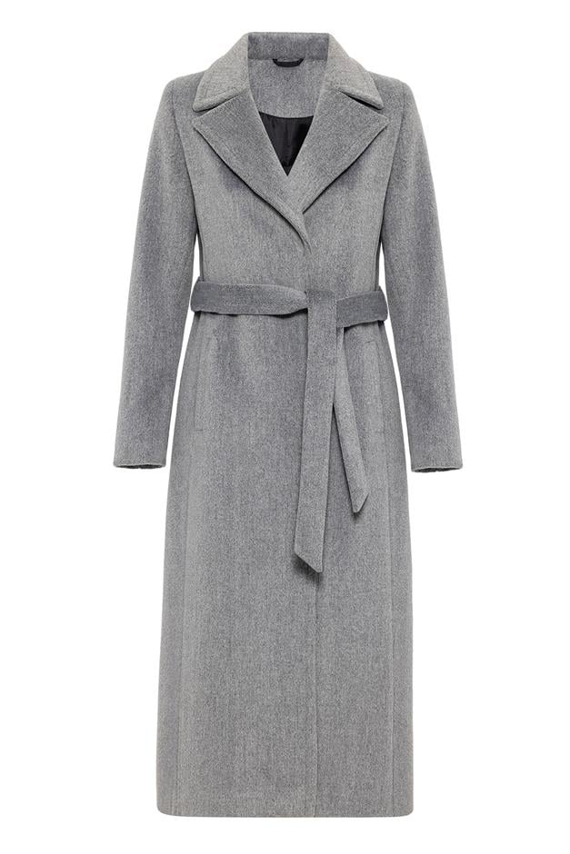 Snap-Front Waist-Tied Exclusive Coat A.GRI 3057