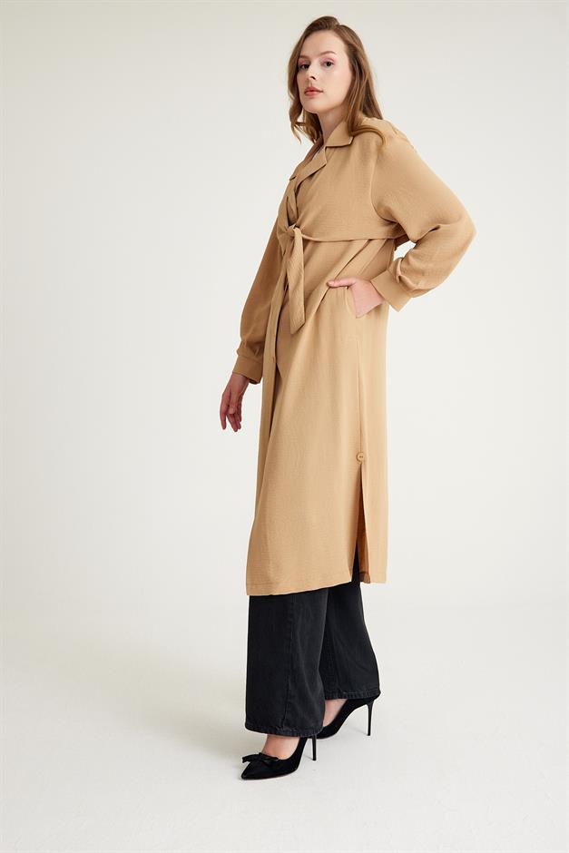 عباءة رجالية برباط أمامي غير مبطنة كامل 6585