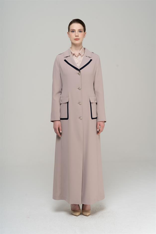 Erkek Yaka Torba Cepli Apolet ve Garni Detaylı Astarlı Pardesü TAŞ 6577