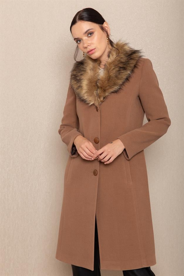 Erkek Yaka Yakası Seyyar Kürklü Kaban TABA 3620-Y