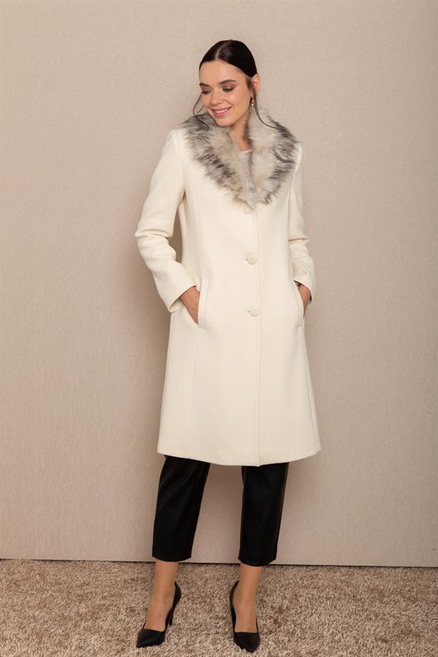 معطف فرو رجالي بياقة قابلة للإزالة وحدة التحكم الإلكترونية 3620-Y