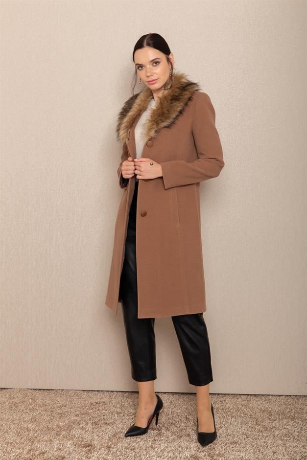 Erkek Yaka Yakası Seyyar Kürklü Kaban TABA 3620-Y