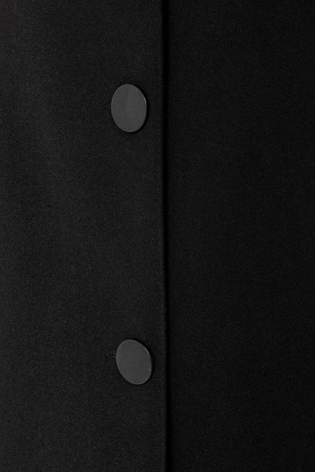 Erkek Yaka Yakası Seyyar Kürklü Kaban SİYAH 3620-Y