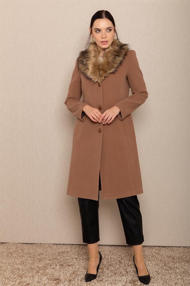 Erkek Yaka Yakası Seyyar Kürklü Kaban TABA 3620-Y