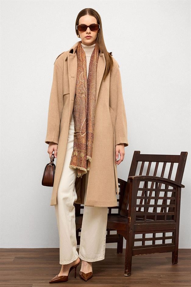 Gömlek Yaka Punto Dikiş Detaylı Premium Kaban A.KAMEL 3125