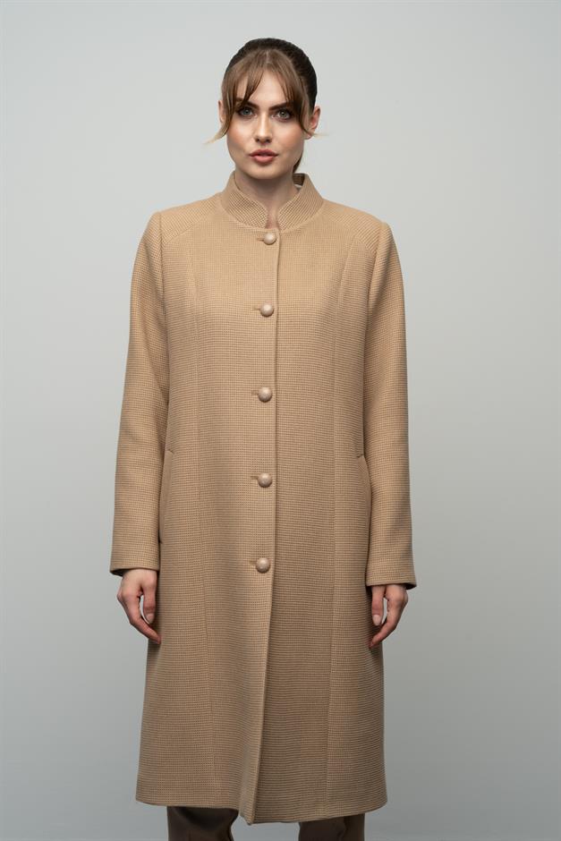 معطف منقوش بياقة الجد كامل 3024