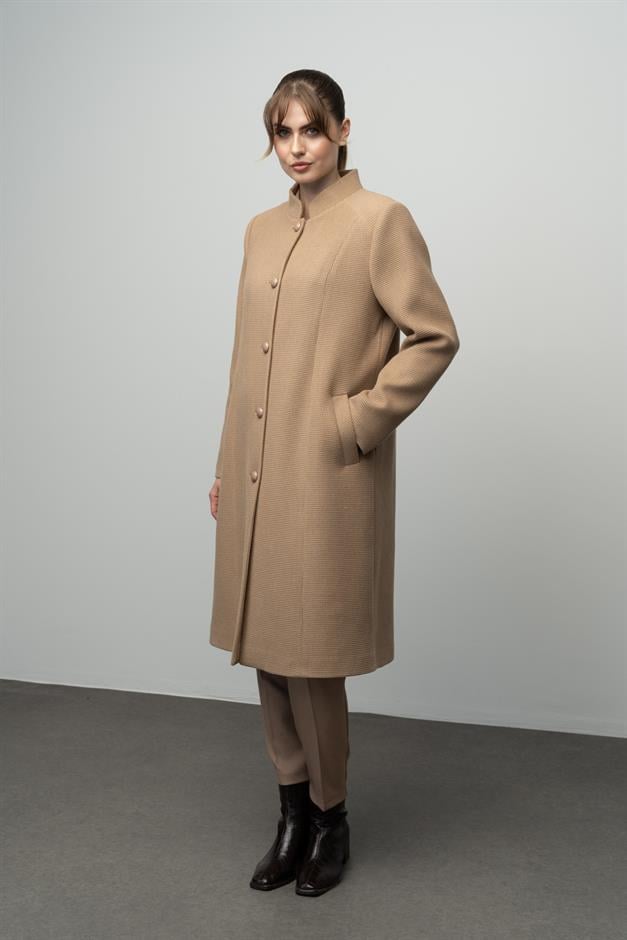 معطف منقوش بياقة الجد كامل 3024