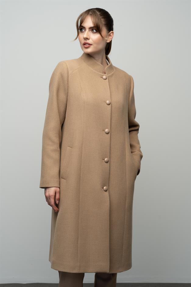 معطف منقوش بياقة الجد كامل 3024