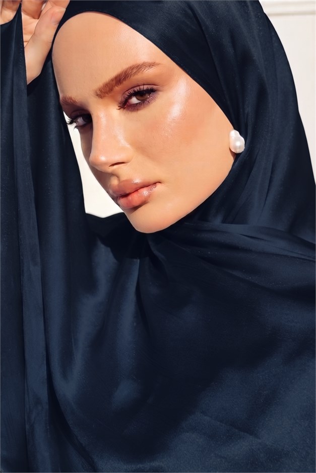 İpek Organze Abiye Şal LACİVERT 105
