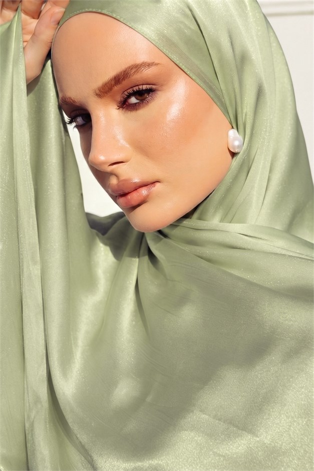 İpek Organze Abiye Şal MİNT 105