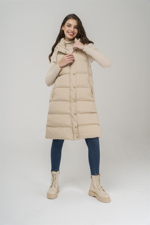 Kapüşonlu Fermuar Kapamalı Şişme Yelek TAŞ 8225