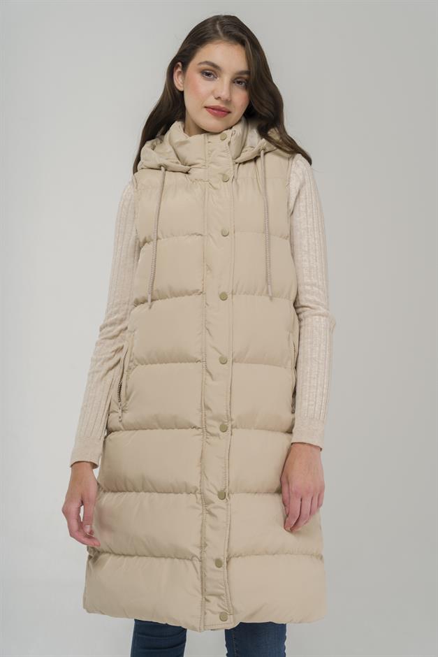 Kapüşonlu Fermuar Kapamalı Şişme Yelek TAŞ 8225